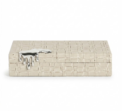 The Water Drop Decorative Box Light Grey - M