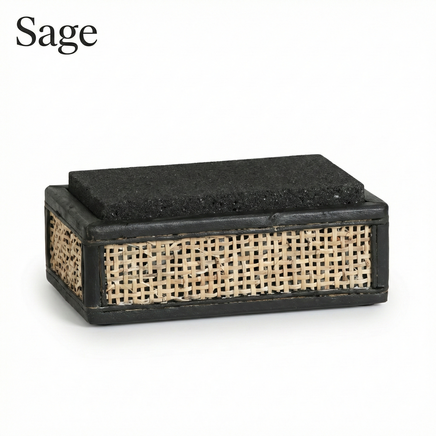 The Rattan Storage Box with Stone Lid -S